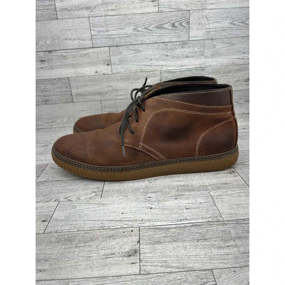 Johnston & Murphy Mens Brown Leather Chukka Boots Lace Up Shoes Size‎ 10.5